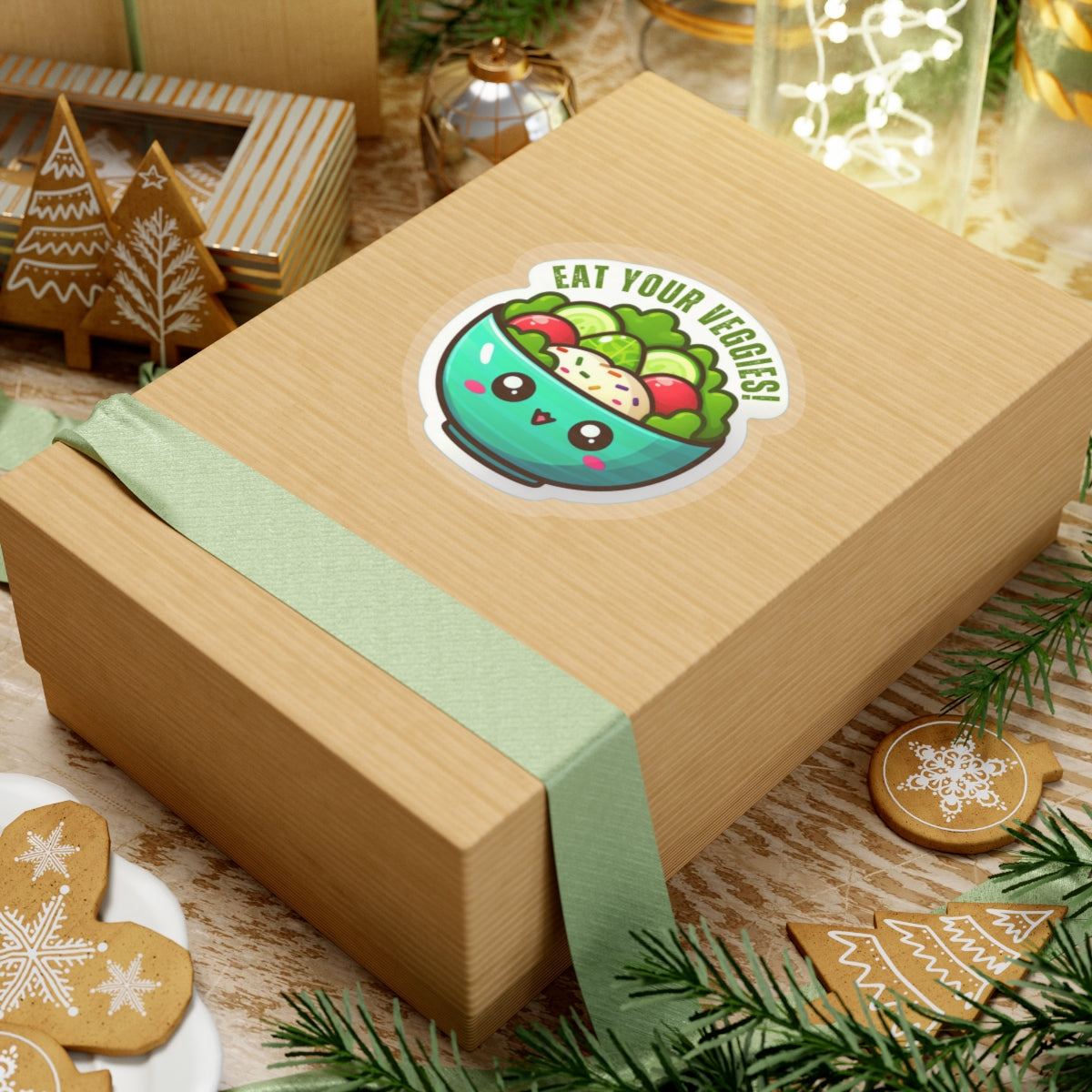 Eat your veggies Kiss-Cut Stickers