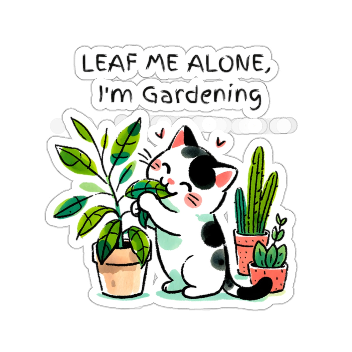 Leaf Me Alone Kiss-Cut Stickers