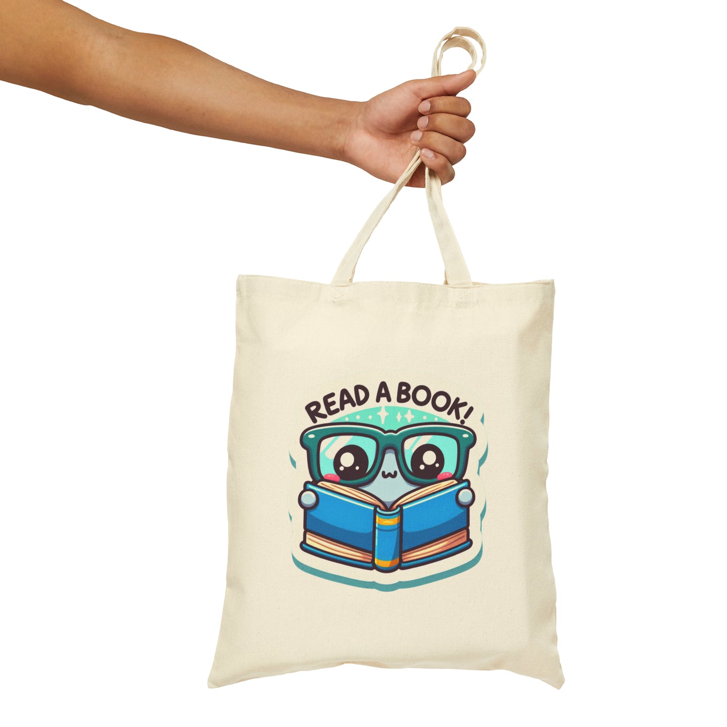 Read a Book Cotton Canvas Tote Bag