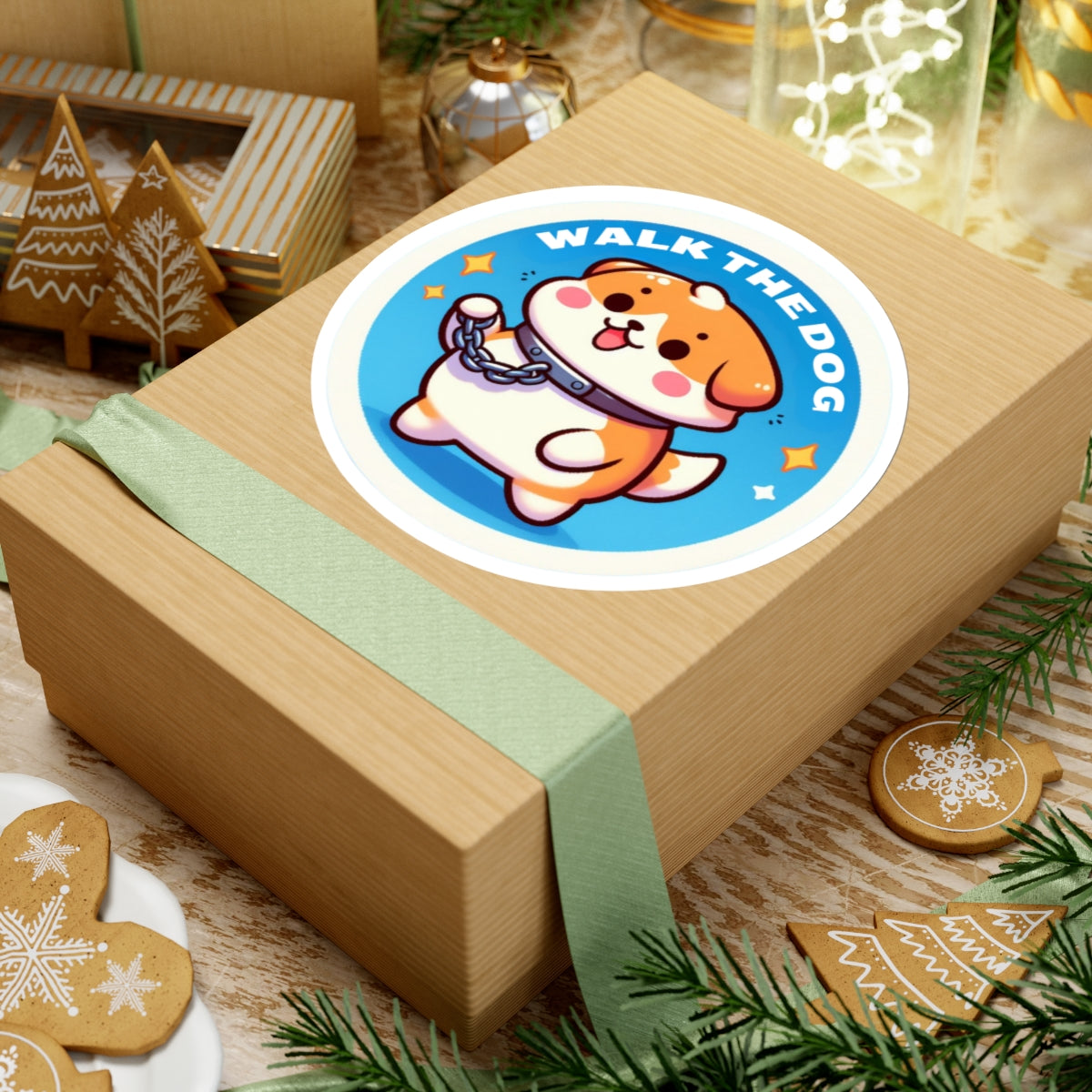 Walk The Dog Kiss-Cut Stickers