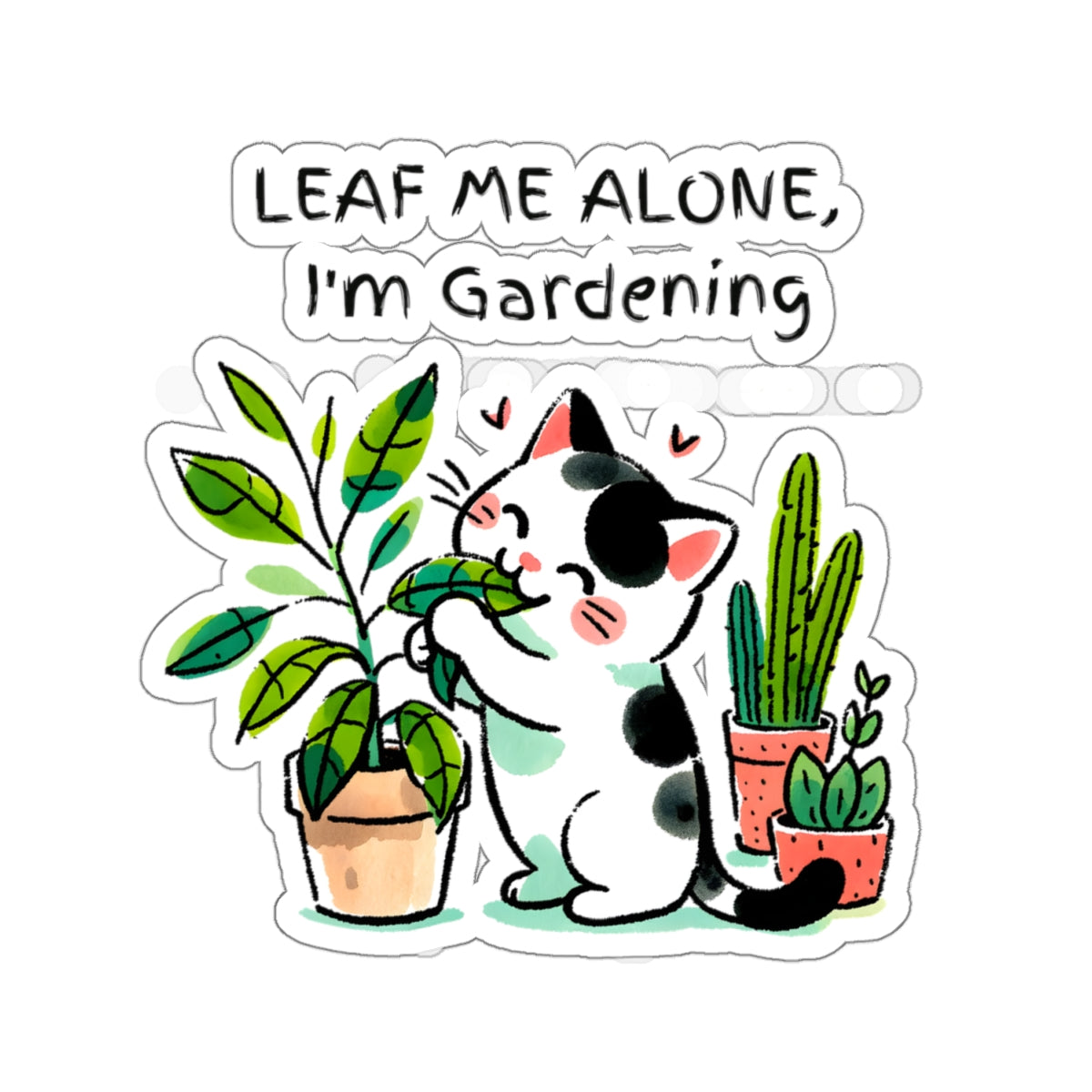 Leaf Me Alone Kiss-Cut Stickers