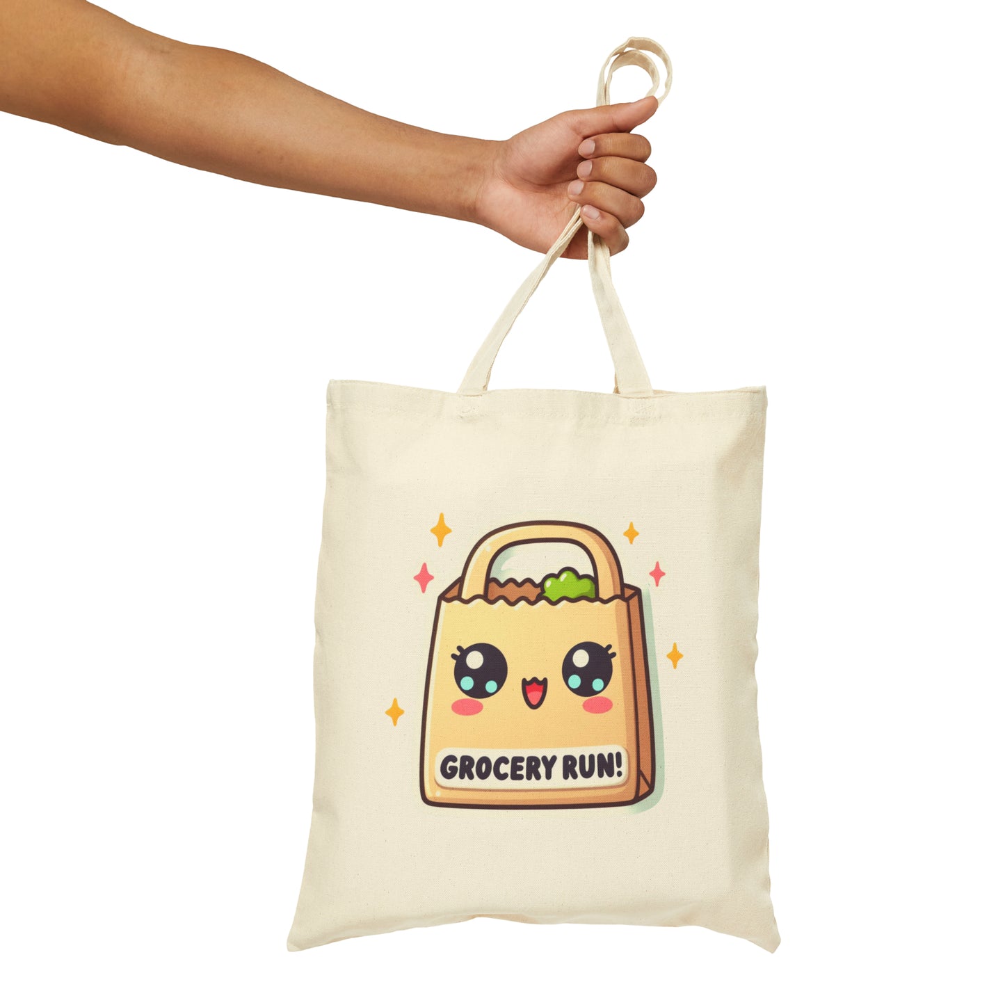 Grocery Run 2 Cotton Canvas Tote Bag