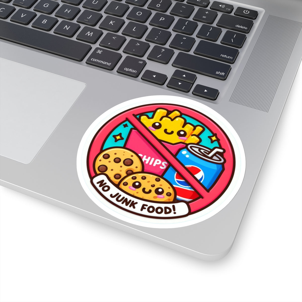 No Junk Food Kiss-Cut Stickers