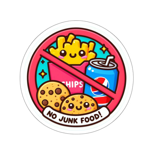 No Junk Food Kiss-Cut Stickers