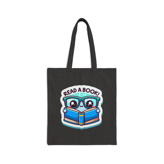 Read a Book Cotton Canvas Tote Bag