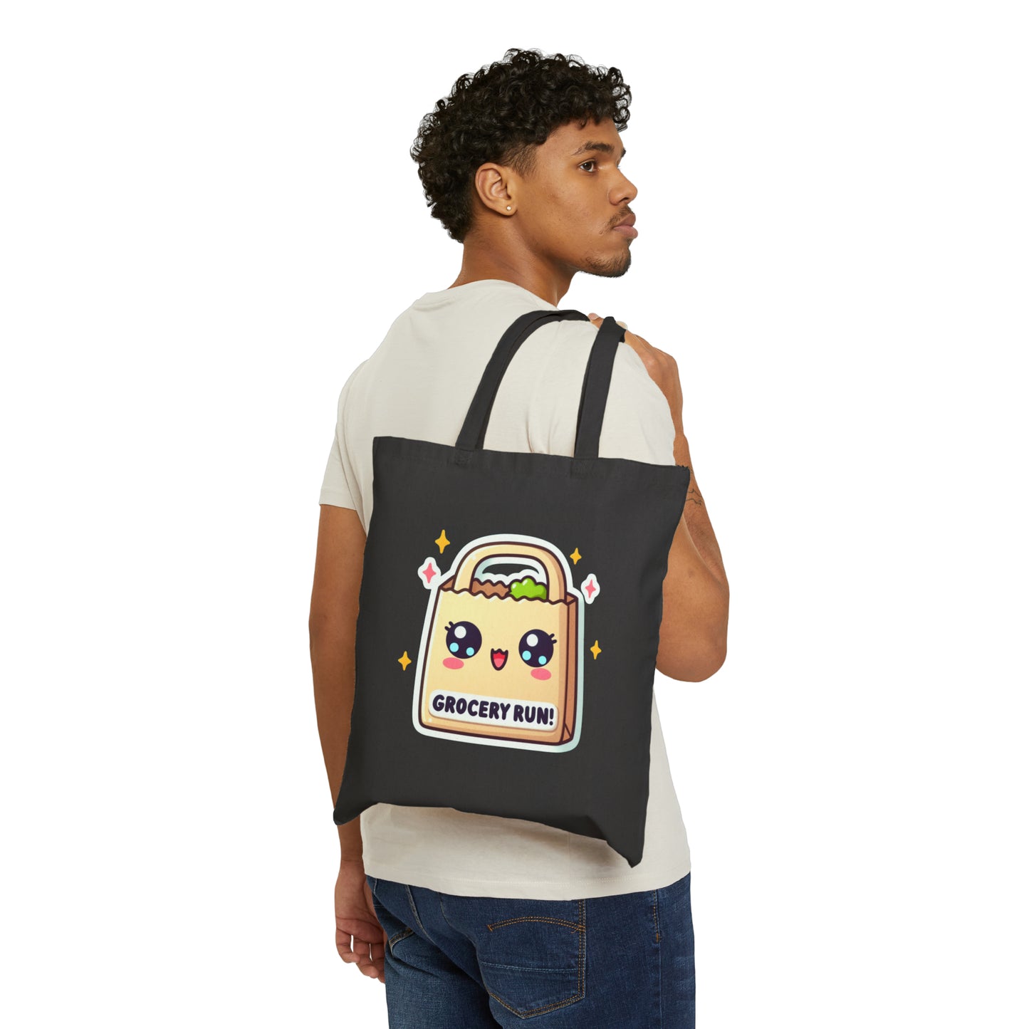 Grocery Run 2 Cotton Canvas Tote Bag
