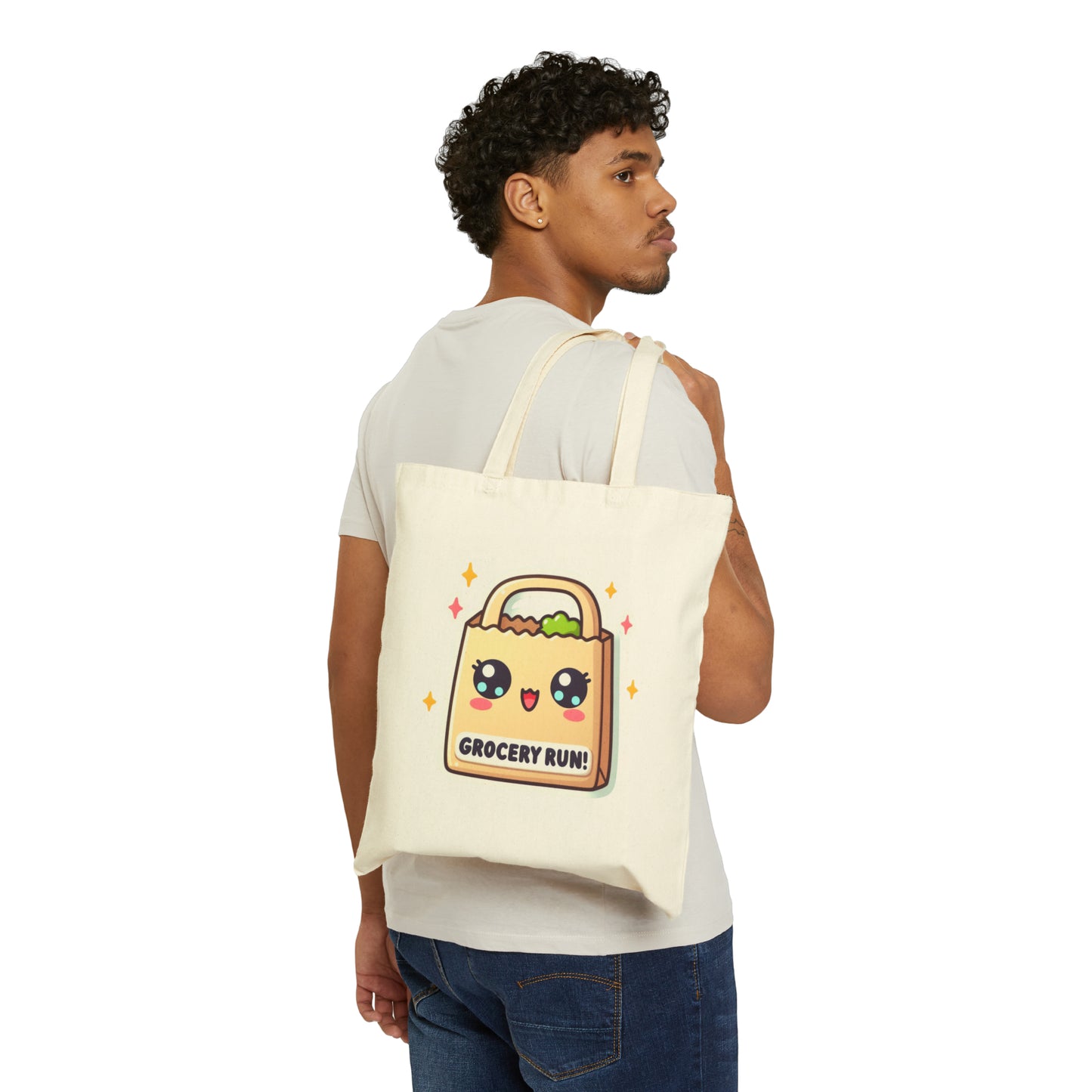 Grocery Run 2 Cotton Canvas Tote Bag