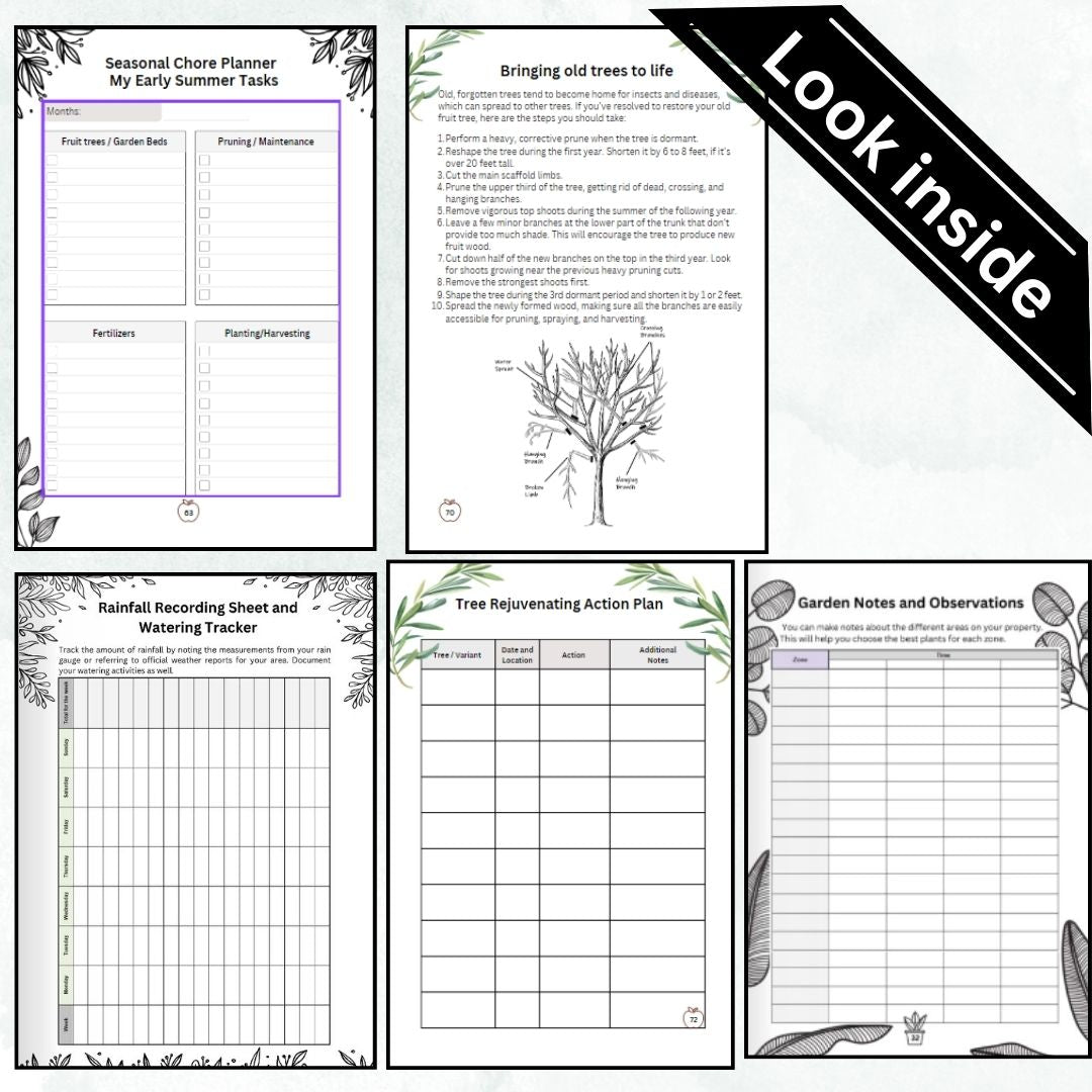 My Guided Fruit Tree Gardening Planner Log Book and Journal (Hardcover)