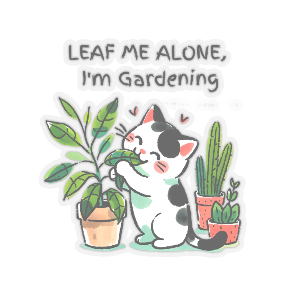 Leaf Me Alone Kiss-Cut Stickers