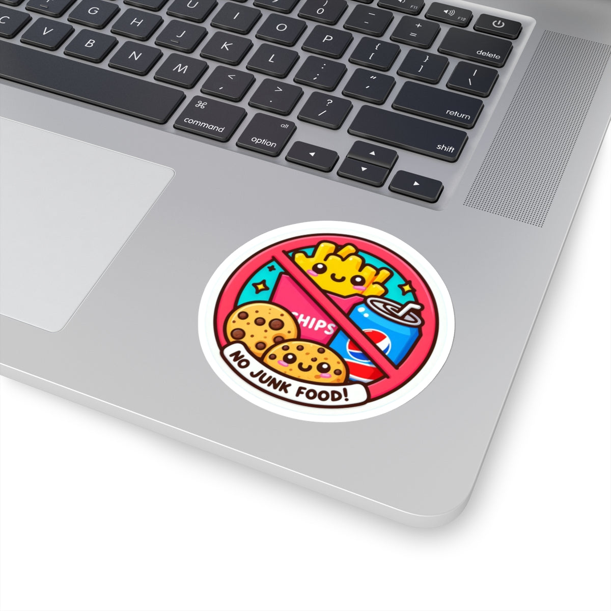 No Junk Food Kiss-Cut Stickers