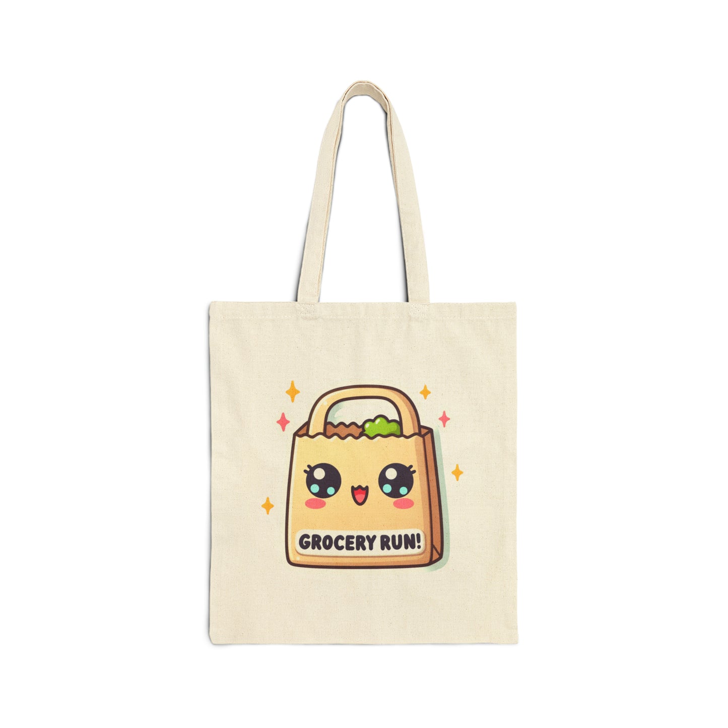 Grocery Run 2 Cotton Canvas Tote Bag