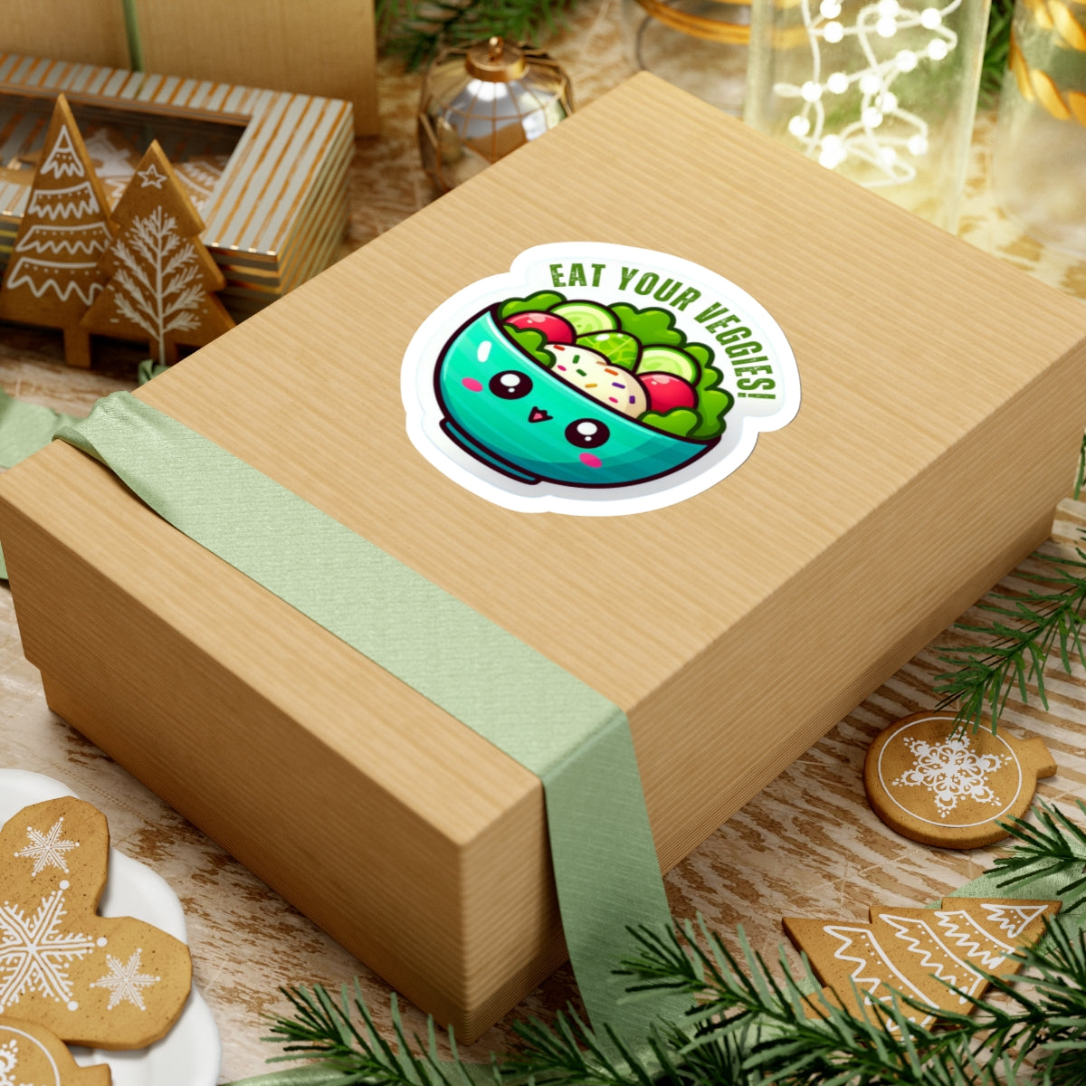 Eat your veggies Kiss-Cut Stickers