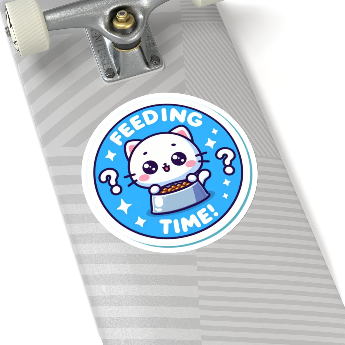 Cat Feeding Time Kiss-Cut Stickers