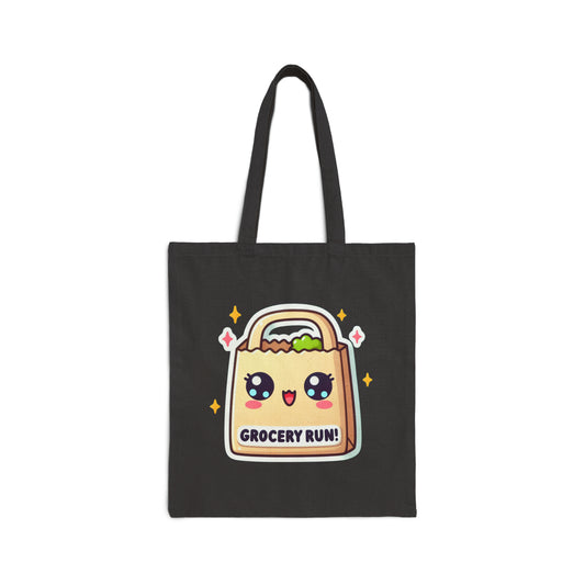 Grocery Run 2 Cotton Canvas Tote Bag