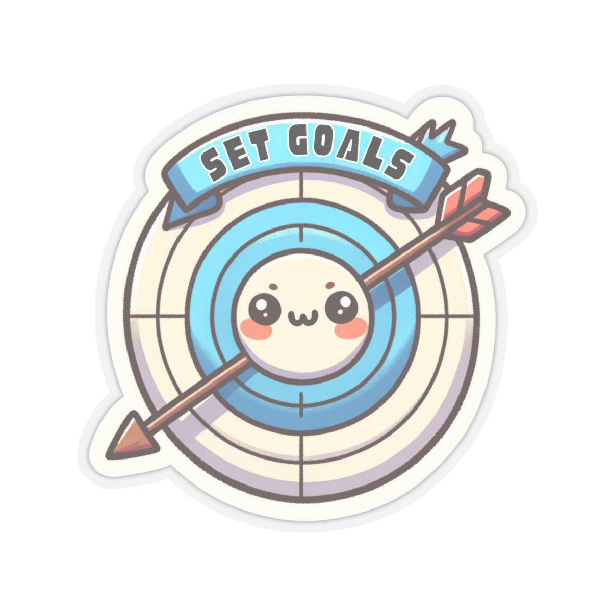 Set Goals Kiss-Cut Stickers